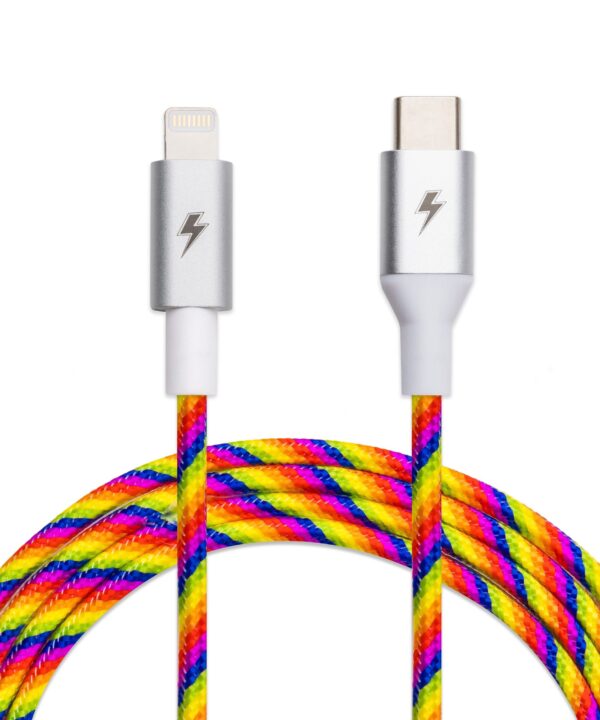 Rainbow USB-C to Lightning Cable [5 ft / 1.5m length]
